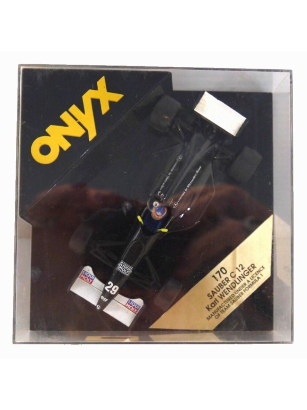 Onyx die cast model F1 race car #170 Sauber C 12 Karl Wendlinger New Box Damaged